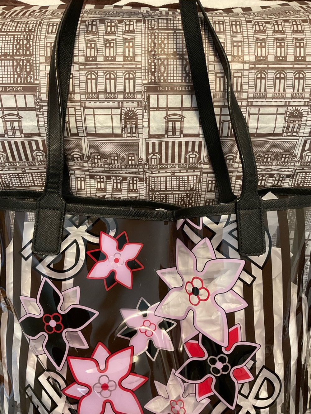 Henri Bendel PVC Floral Shopper Total - Picture 12 of 16
